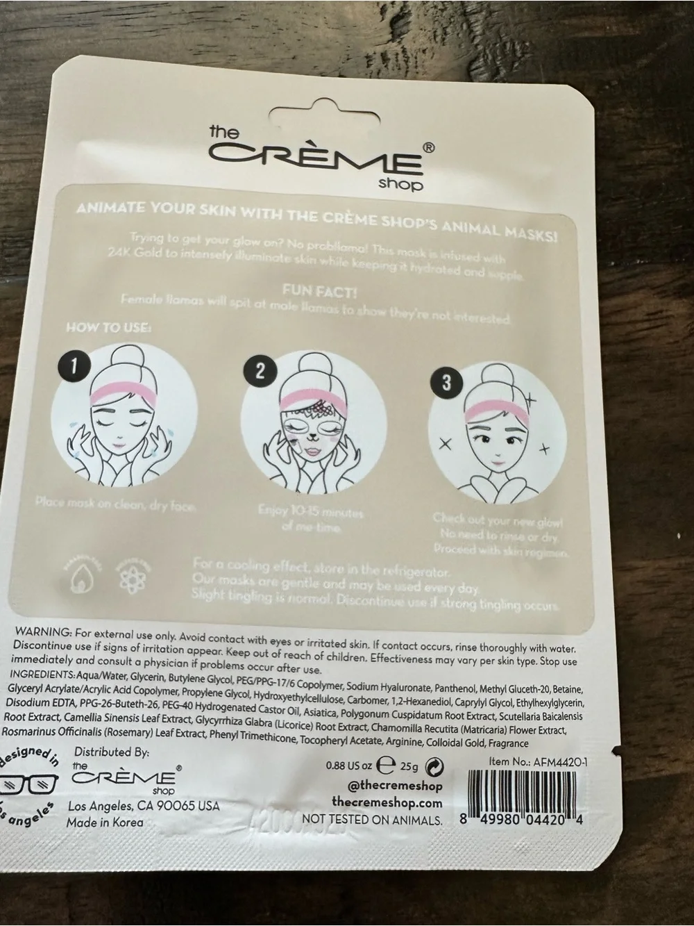NIB The Creme Shop 3 Piece Skin Care Fusion Mask, Brighten Mask & 1 Lip Balm